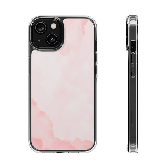 Pink Marble Abstract Clear Cases