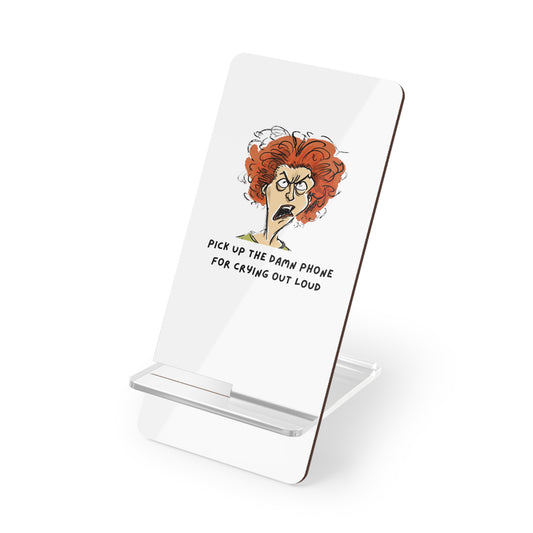 Humorous Woman Mobile Display Stand for Smartphones